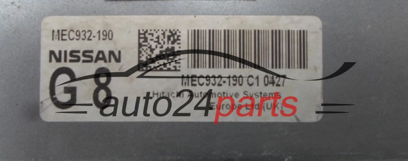KOMPUTER STEROWNIK SILNIKA NISSAN QASHQAI 2.0 MEC932-190, MEC932190, C1 0427