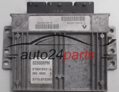 MOTORSTEUERGERÄT ECU STEUERGERÄT  RENAULT LAGUNA 1.8 SAGEM 21647842-5, 8200278378, 8200278376