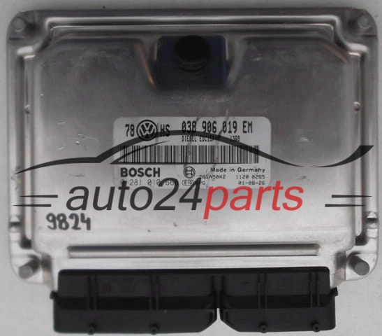 KOMPUTER STEROWNIK SILNIKA VW VOLKSWAGEN PASSAT 1.9 TDI BOSCH 0 281 010 668, 0281010668, 038 906 019 EM, 038906019EM