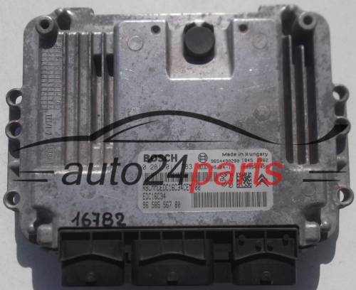 MOTORSTEUERGERÄT ECU STEUERGERAT PEUGEOT 206 2.0 HDI BOSCH 0 281 011 783, 0281011783, 96 585 567 80, 9658556780, 9654490280, 1039S07456, EDC16C34