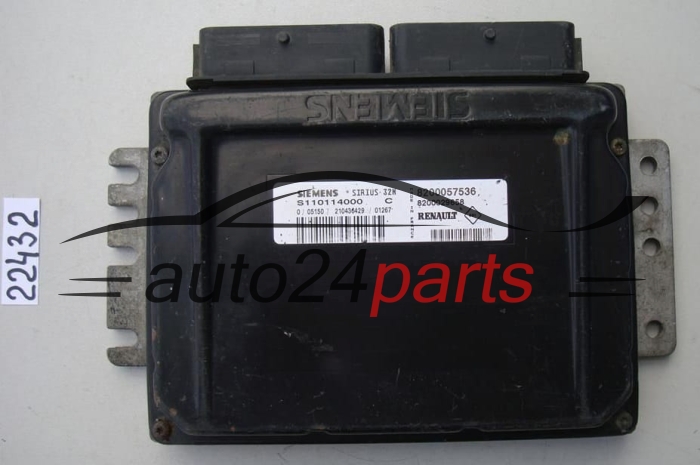 KOMPUTER STEROWNIK SILNIKA RENAULT CLIO 1.2 SIEMENS S110114000 C, S110114000C, 8200057536, 8200029658