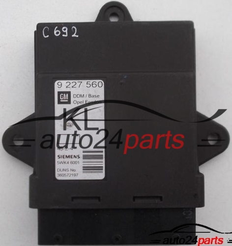 KOMFORTSTEUERGERÄT OPEL VECTRA SIGNUM 9 227 560, 9227560, 5WK4 6001, 5WK46001 