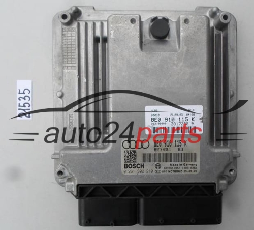  AUDI A4 2.0 TFSI BOSCH 0 261 S02 210, 0261S02210, 8E0 910 115 K, 8E0910115K, MED9.1