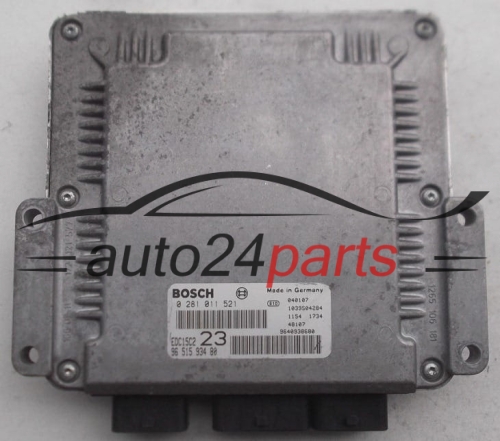 MOTORSTEUERGERÄT ECU STEUERGERÄT  CITROEN XSARA PICASSO 2.0 HDI BOSCH 0 281 011 521,  96 515 934 80