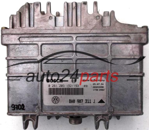 KOMPUTER STEROWNIK SILNIKA SEAT TOLEDO CORDOBA, 1.6, BOSCH 0261203192/193, 8A0907311J
