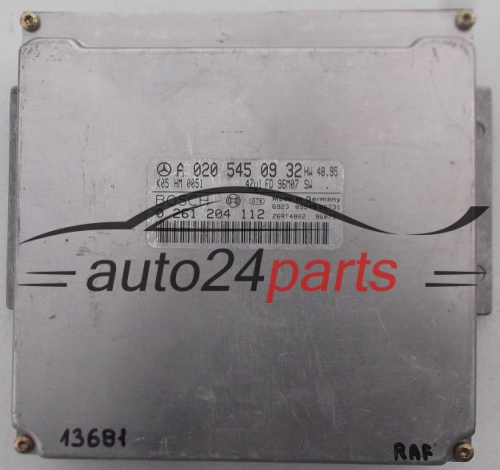 KOMPUTER STEROWNIK SILNIKA MERCEDES SLK 230 2.1, BOSCH 0 261 204 112, BOSCH 0261204112, A 020 545 09 32, A0205450932 -  