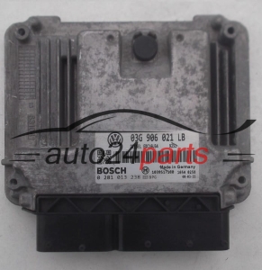 ECU CENTRALITA DE MOTOR SKODA OCTAVIA 1.9 TDI BXE 03G 906 021 LB, 03G906021LB, BOSCH 0 281 013 238, 0281013238, DIESEL EDC16U34, 1039S17180