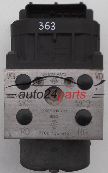 BOSCH 0 265 216 732,0265216732, 0 273 004 395, 0273004395, 0 273 004 394, 0273004394, 7700 432 643, 7700432643