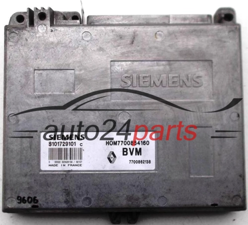 KOMPUTER STEROWNIK SILNIKA RENAULT CLIO 1.2, SIEMENS S101729101 C, S101729101C, HOM7700854160, 7700854160