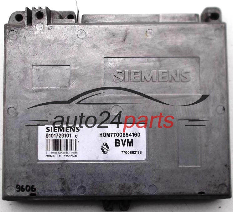 KOMPUTER STEROWNIK SILNIKA RENAULT CLIO 1.2, SIEMENS S101729101 C, S101729101C, HOM7700854160, 7700854160