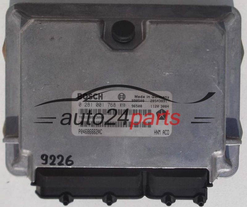 KOMPUTER STEROWNIK SILNIKA CHRYSLER VOYAGER 2.5 TD BOSCH 0281001768, 0 281 001 768, P04686662AC, 4686662