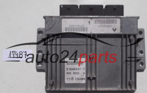 KOMPUTER STEROWNIK SILNIKA RENAULT LAGUNA 1.8 21646437-7, 1093 034122, 1093034122, S2000RPM, 8200158443, 8200045893