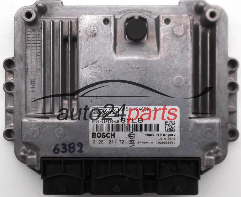 MOTORSTEUERGERÄT ECU STEUERGERÄT FORD FOCUS 1.6 TDCI BOSCH 0 281 011 701, 0281011701, 8M51-12A650-LB, 8M5112A650LB