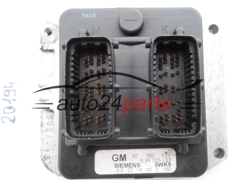 KOMPUTER STEROWNIK SILNIKA OPEL ASTRA ZAFIRA 1.8 X18XE1 SIEMENS 5WK9 5 160, 5WK95160, GM 90 582 539, 90582539