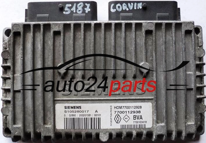 RENAULT LAGUNA 2.0 SIEMENS S105280017A, S105280017 A, HOM7700112928 HOM 7700112928, 7700112938