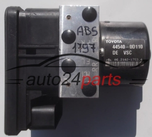 POMPE HYDRAULIQUE ET CALCULATEUR d'ABS TOYOTA YARIS 44540-0D110, 445400D110, ATE 06.2102-1753.4, 06210217534, 89541-0D140, 895410D140, 06.2109-5856.3, 06210958563 