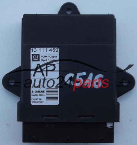 CENTRALITA DE CONFORT OPEL VECTRA SIGNUM SIEMENS 5WK4 6004, 5WK46004, 13 111 459 AP, 13111459AP 