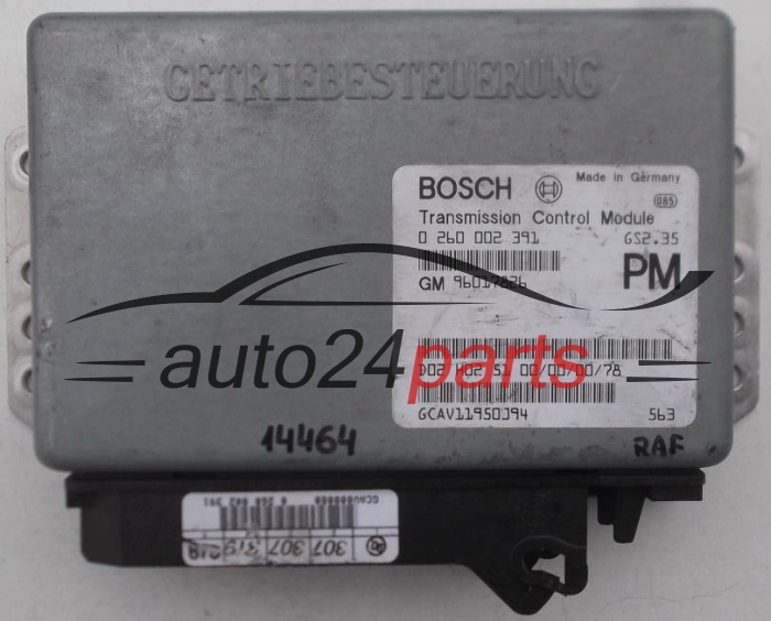 BOSCH 0 260 002 391, 0260002391, GM 96017826 PM, 96017826PM