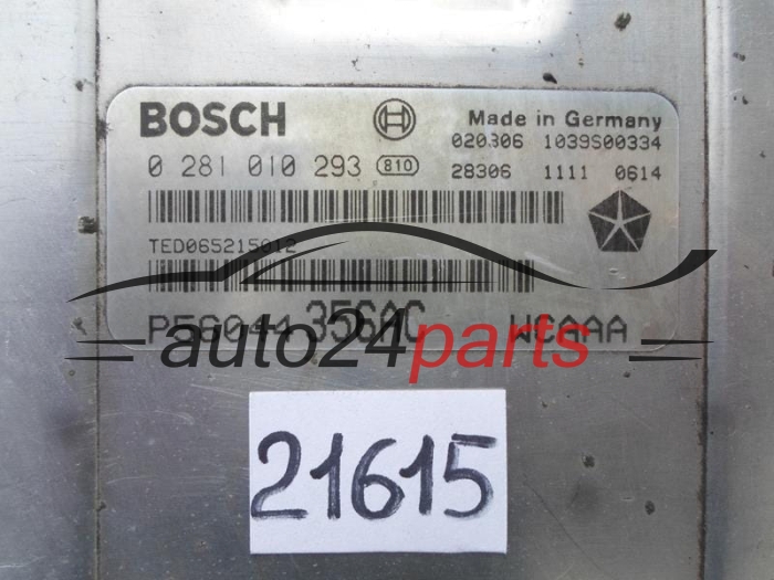 JEEP GRAND CHEROKEE 2.7 CRD BOSCH 0 281 010 293, 0281010293, P56044356AC