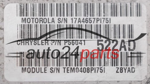 MOTORSTEUERGERÄT ECU STEUERGERÄT JEEP GRAN CHEEROKE 4.0 P56041 522AD