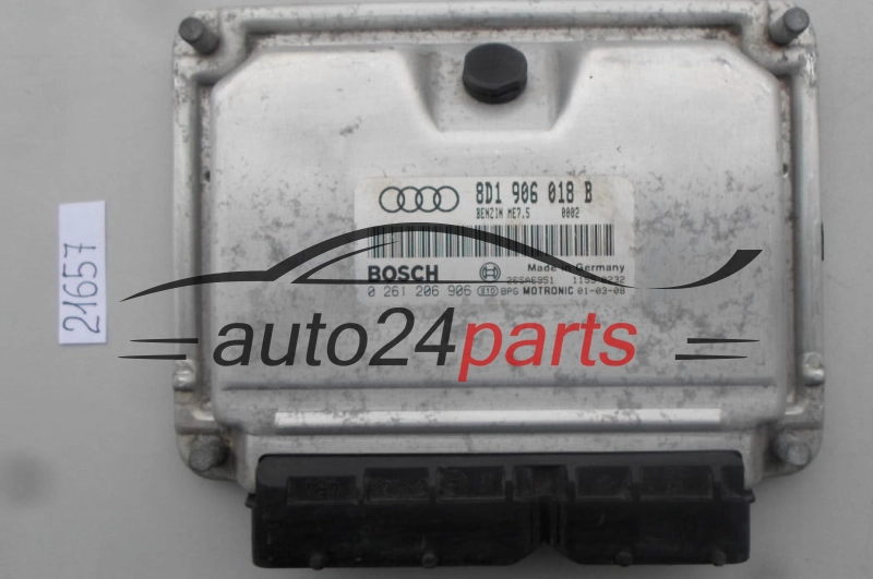 KOMPUTER STEROWNIK SILNIKA AUDI 1.8 BOSCH 0 261 206 906, 0261206906, 8D1 9060 18 B, 8D1906018B -