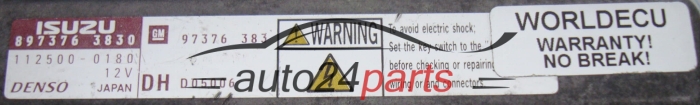 MOTORSTEUERGERÄT ECU STEUERGERÄT OPEL 1.7 CDTI ISUZU 897376 3830, GM 97376 383, DENSO 112500 0180
