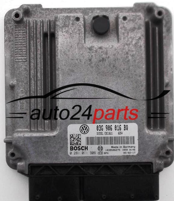 MOTORSTEUERGERÄT ECU STEUERGERÄT VW VOLKSWAGEN TOURAN 2.0 TDI 03G906016BQ, BOSCH 0281011906