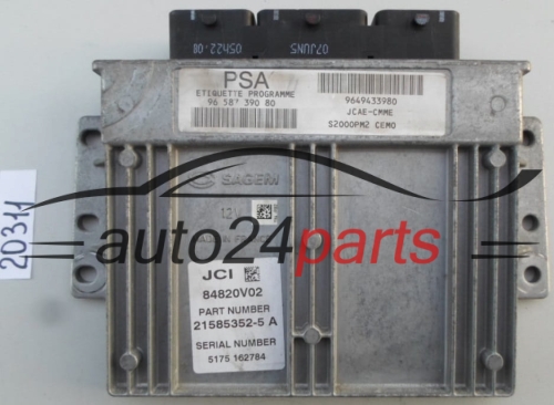 KOMPUTER STEROWNIK SILNIKA CITROEN 1.4 21585352-5 A, 215853525, 96 587 390 80, 9658739080 
