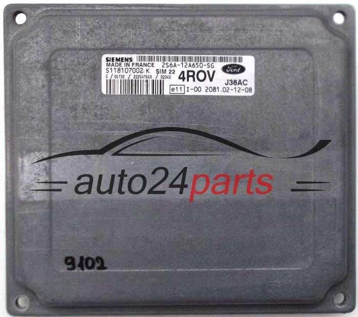 MOTORSTEUERGERÄT ECU STEUERGERÄT  FORD FIESTA 1.4 SIEMENS S118107002 K