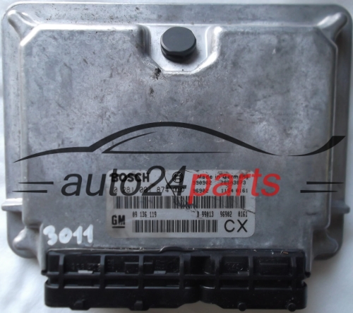 KOMPUTER STEROWNIK SILNIKA OPEL VECTRA 2.0 DTI X20DTH Y20DTH BOSCH 0281001874, 0 281 001 874, 09136119 CX, 09 136 119 CX, 9136119, 28SA3873 - 3005 KMPL., 3007 KMPL.,8628