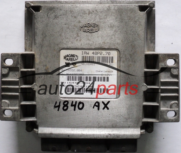 ECU CENTRALITA DE MOTOR PEUGEOT 206 1.1 9645243180 IAW48P270, IAW48P2.70, IAW 48P2.70, HW 9643707380, 16552004, 16552.004, SW 9645243180