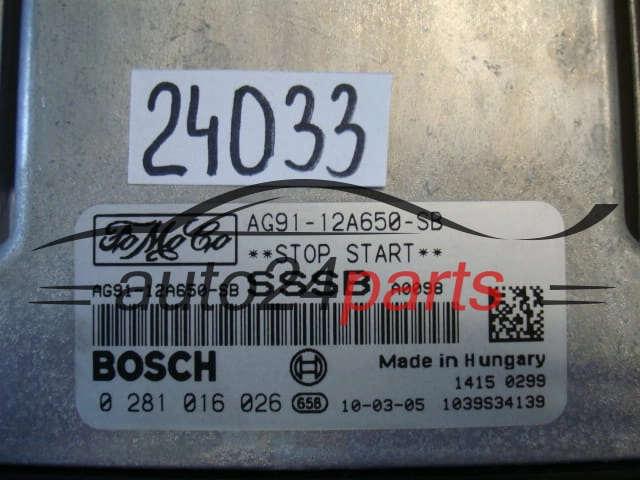 KOMPUTER STEROWNIK SILNIKA LAND ROVER BOSCH 0 281 016 026, 0281016026, AG91-12A650-SB, AG9112A650SB