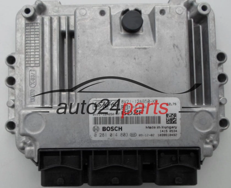 MOTORSTEUERGERÄT ECU STEUERGERAT FORD FIESTA 1.6 TDCI BOSCH 0 281 014 803,  FoMoCo 8V21-12A650-KF