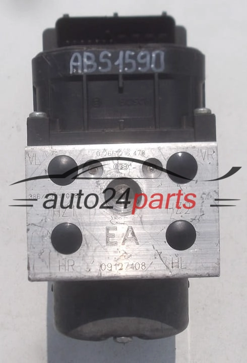 ABS POMPA I STEROWNIK OPEL CORSA C COMBO MERIVA BOSCH 0 265 216 478, 0265216478, 09127108 EA, BOSCH 227 386 54638 1, 227386546381