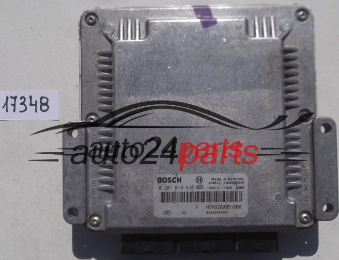 MOTORSTEUERGERÄT ECU STEUERGERAT RENAULT TRAFIC 1.9 DCI BOSCH 0 281 010 632, 0281010632, HOM 8200051608, 8200204836, 1039S02345