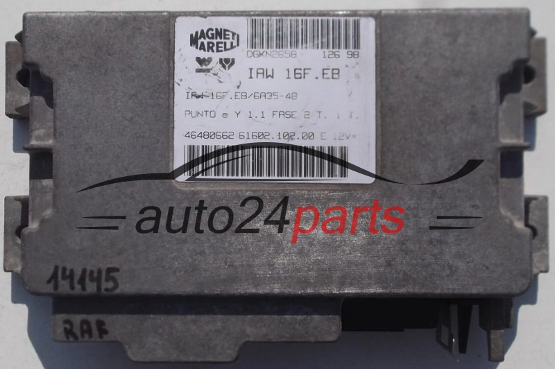KOMPUTER STEROWNIK SILNIKA FIAT PUNTO 1.1 MAGNETI MARELLI IAW 16F. EB, IAW16FEB, 46480662, 61602.102.00, 6160210200