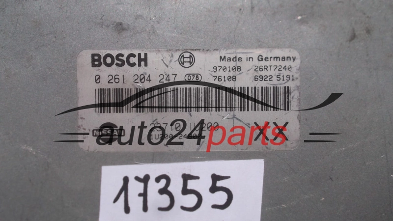 KOMPUTER STEROWNIK SILNIKA NISSAN MICRA 1.3 BOSCH 0261204247