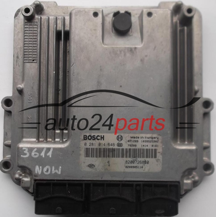 KOMPUTER STEROWNIK SILNIKA RENAULT LAGUNA 2.0 DCI BOSCH 0 281 014 646