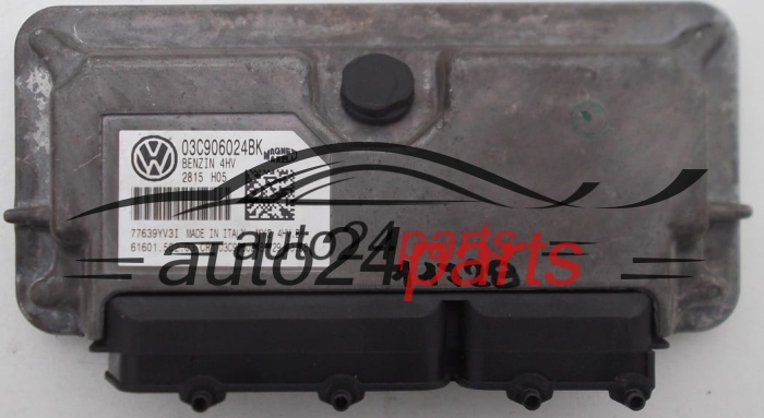 CALCULATEUR MOTEUR VOLKSWAGEN SEAT IBIZA 1.4 MAGNETI MARELLI MY2 4HV.BK, MY24HVBK, 03C 906 024 BK, 03C906024BK, 03C 906 024 BH, 03C906024BH, 61601.502.03, 616015020