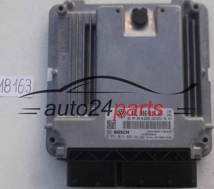 KOMPUTER STEROWNIK SILNIKA VW VOLKSWAGEN BEETLE 2.0 TDI BOSCH 0 281 018 886, 0281018886, 03L 906 019 AN