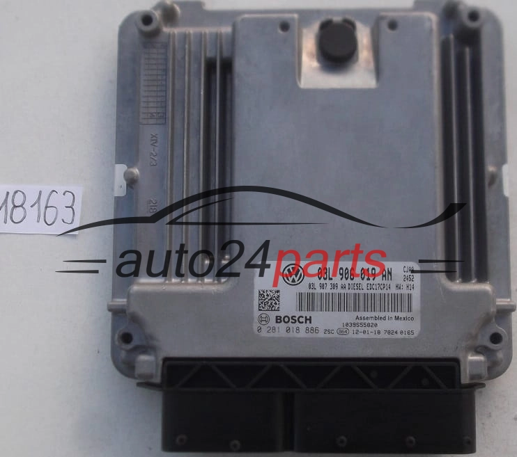 KOMPUTER STEROWNIK SILNIKA VW VOLKSWAGEN BEETLE 2.0 TDI BOSCH 0 281 018 886, 0281018886, 03L 906 019 AN