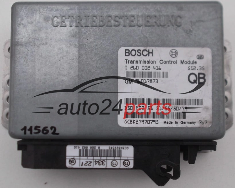 STEROWNIK SKRZYNI AUTOMATYCZNEJ OPEL OMEGA 2.0 BOSCH 0 260 002 416, GM 96017873 QB