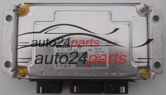 MOTORSTEUERGERÄT ECU STEUERGERAT PEUGEOT 307 1.6 16V BOSCH 0 261 206 943, 0261206943, 96 474 805 80, 9647480580