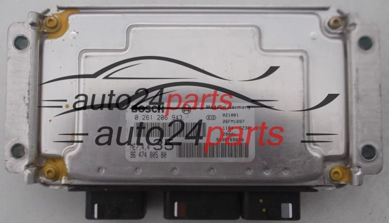 MOTORSTEUERGERÄT ECU STEUERGERAT PEUGEOT 307 1.6 16V BOSCH 0 261 206 943, 0261206943, 96 474 805 80, 9647480580