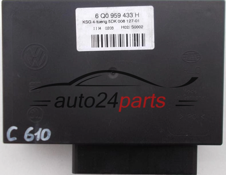 CENTRALKA MODUL STEROWNIK KOMFORTU VOLKSWAGEN SEAT SKODA HELLA 5DK 008 127-01