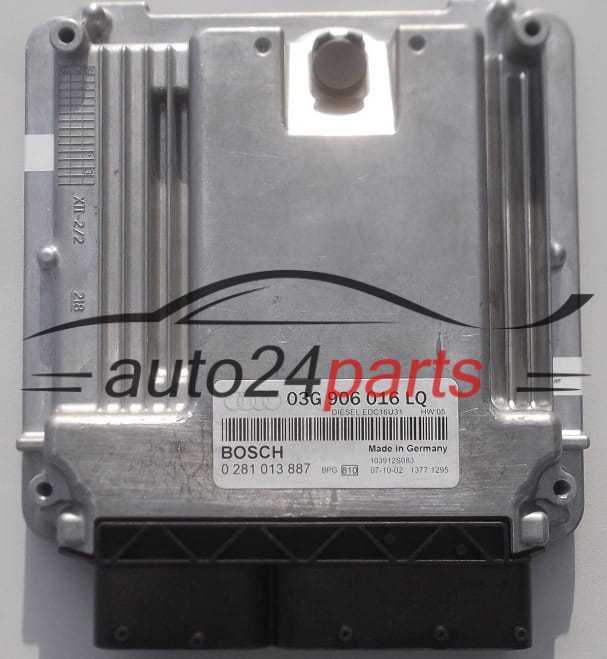 MOTORSTEUERGERÄT ECU STEUERGERÄT AUDI A4 2.0 TDI BOSCH 0 281 013 887,  03G 906 016 LQ