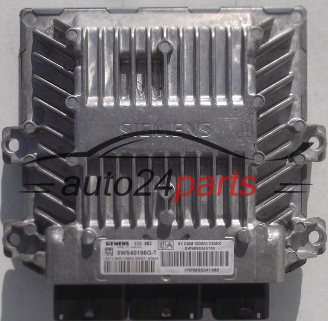 ECU CENTRALITA DE MOTOR CITROEN PEUGEOT 2.0 HDI SIEMENS 5WS40196G-T, 5WS40196GT, SW9658345180, HW9655041480, SID803
