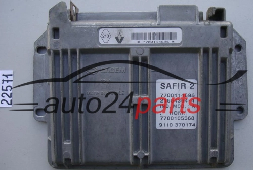 KOMPUTER STEROWNIK SILNIKA RENAULT TWINGO 1.2 Sagem 21654364-4, 216543644, 7700114696, HOM 7700105560