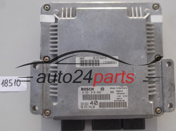 KOMPUTER STEROWNIK SILNIKA CITROEN C5 2.2 HDI BOSCH 0281010886, 0 281 010 886, 9645534980, 96 455 349 80, EDC15C2 40