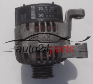 ALTERNATOR OPEL VECTRA B 2.0 DTI DTL BOSCH 0 123 110 006, 0123110006, 90 506 201 SQ, 90506201 SQ, 70A - AR88, AR90, AR109
